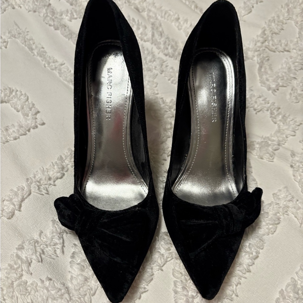 Marc Fisher Black Velvet Heels